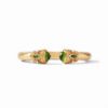 Picture of Julie Vos Monaco - Monaco Demi-Hinge Cuff Bracelet In Iridescent Jade Green