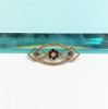 Picture of Victorian Era 14K Yellow Gold Filigree, Diamond & Seed Pearl Brooch