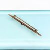 Picture of Victorian Era 10K Rose Gold Filigree Bar Brooch With Sapphire Center