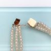 Picture of Vintage 14K Gold, Natural Pearl & Rubellite Triple Strand Bracelet