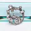 Picture of 1942-45 Eisenberg Brooch & Clip-On Earring Set In Clear Rhinestones
