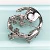 Picture of 1942-45 Eisenberg Brooch & Clip-On Earring Set In Clear Rhinestones