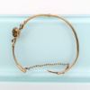 Picture of Victorian Era 15K Gold, Diamond, Natural Seed Pearl & Red Guilloche Enamel Hinged Bangle Bracelet