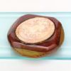 Picture of 1930'S Root Beer & Apple Juice Carved Bakelite Pendant With Celluloid Cameo Center
