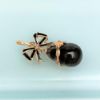 Picture of Vintage Russian 14K Gold, Smoky Quartz, Black Enamel & Diamond Egg Pendant