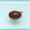 Picture of Vintage 18K Gold & Gold Stone Cabochon Cow Charm/Pendant