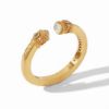 Picture of Julie Vos Monaco - Monaco Demi Cuff In Iridescent Bahamian Blue
