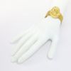 Picture of Vintage Miriam Haskell Gilt Brass Egyptian Revival Woven Mesh & Pharaoh Bracelet 