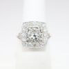 Picture of Platinum & Old European Round Cut Diamond Halo Engagement Ring