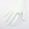 Picture of Emerald and Diamond Double Circle Ring in 14k White Gold