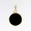 Picture of Isle of Man 1/10 oz. Platinum Cat Coin Pendant in 14k Yellow Gold Bezel 