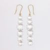 Picture of 14k Yellow Gold & Faceted White Topaz Dangle Earrings