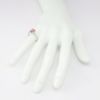 Picture of 14k White Gold, Diamond & Emerald Cut Pink Tourmaline Ring
