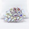 Picture of Vintage Signed Weiss Clear Aurora Borealis Rhinestone Brooch & Earring Set