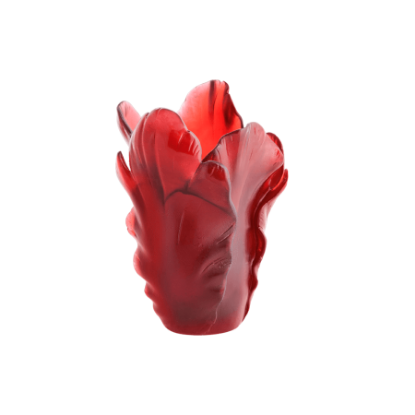 Picture of Daum Crystal Tulip Vase in Red