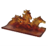 Picture of Daum Cavalcade Pencil Holder Sculpture in Amber 
