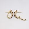 Picture of 14k Yellow Gold Ruby & Diamond Earrings