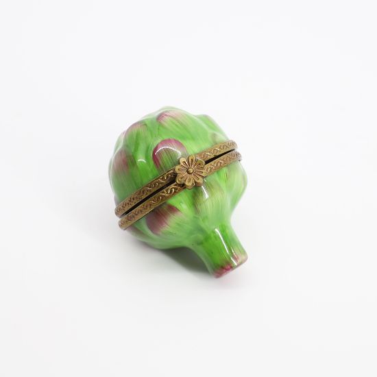 Picture of Retired Limoges Porcelain Artichoke Trinket Box by Parry Vieille