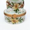 Picture of Retired White Bunny Rabbit Eating Lettuce With Blue & Yellow Flowers Trinket Box
