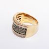 Picture of 14k Rose Gold LeVian Pavé Set Brown Diamond Ring with Colorless Diamond Accents 