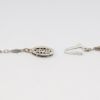 Picture of Antique 1920's 14k White Gold & Diamond Necklace with Briolette Cut Diamond Drop
