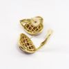 Picture of 18k Yellow Gold, Ruby & Diamond Heart Earrings 