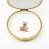Picture of Limoges Porcelain Mr. & Mrs. Rabbit Kissing & Exchanging Gifts Trinket Box by Artoria