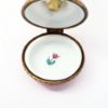 Picture of Limoges Porcelain Rabbit with Basket of Flowers Trinket Box by Chamart