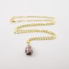 Picture of Kingspoint Designs 'Happiness' Purple Egg Trinket Box with Stand & Matching Necklace