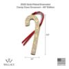 Picture of Wallace 2025 45th Edition Candy Cane Christmas Ornament Gold Plate & Enamel 