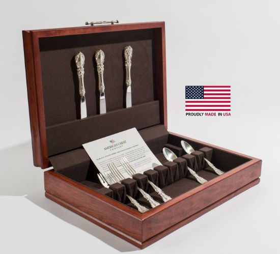 Picture of Flatware Chest with Rich Mahogany finish - No Drawer