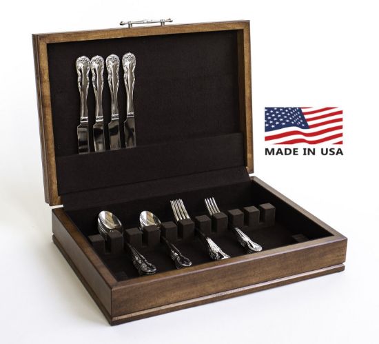Picture of Flatware Chest with Rich Walnut finish - No Drawer  