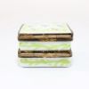 Picture of Retired Limoges Porcelain Double Hinged Trinket Box with Thistles & Clovers by Eximious