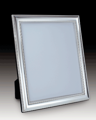 Picture of 11x14 Sterling Silver 'Beaded' Picture Frame by the925inc