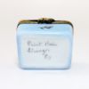 Picture of Vintage Limoges Porcelain White Cat Watching Bird Trinket Box