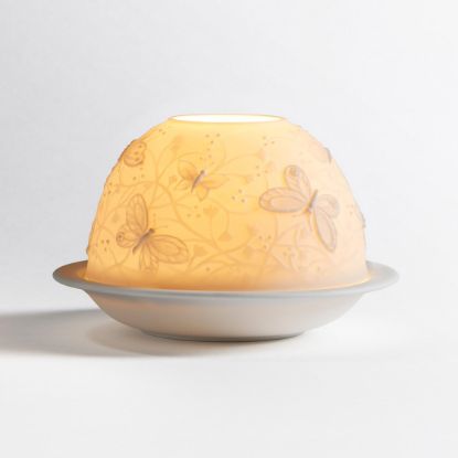 Picture of Bernardaud Porcelain 'Butterflies in Flight' Votivelight Candle Holder