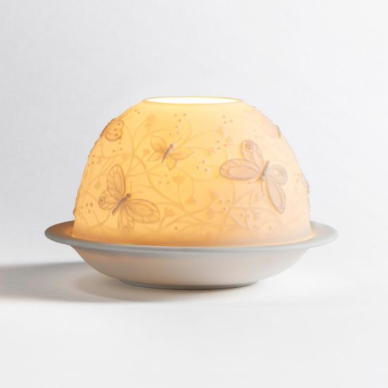 Picture of Bernardaud Porcelain 'Butterflies in Flight' Votivelight Candle Holder
