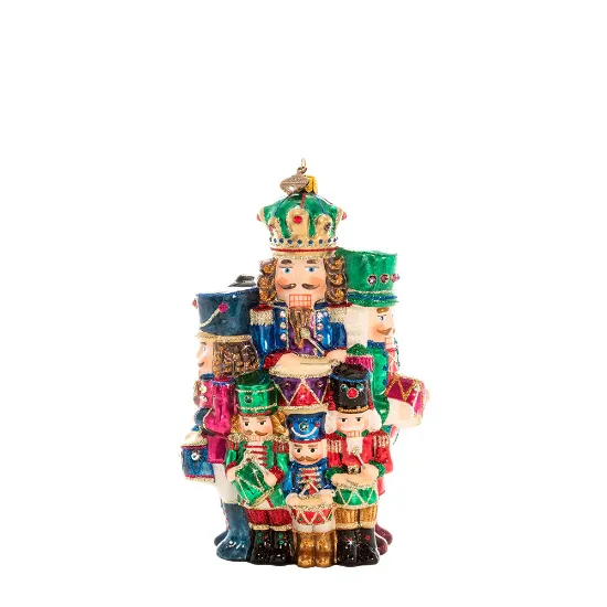 Picture of Jay Strongwater Twelve Drummers Drumming Glass Ornament