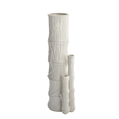 Picture of Mottahedeh Creamware Triple Bamboo Vase