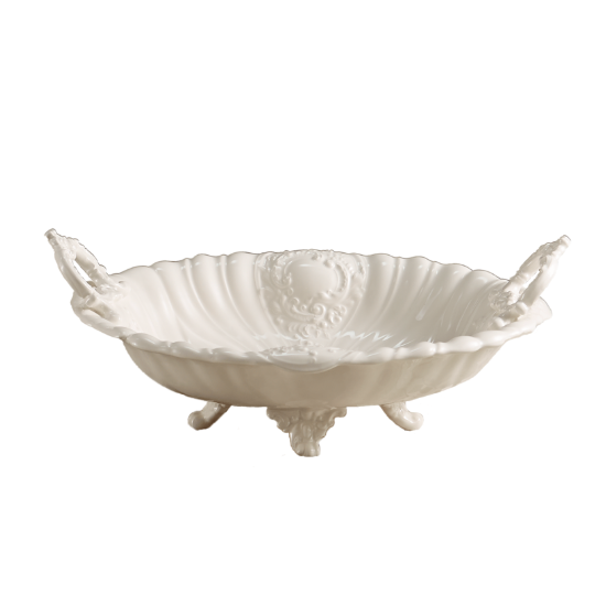 Picture of Mottahedeh Creamware Sheffield Handled Centerpiece