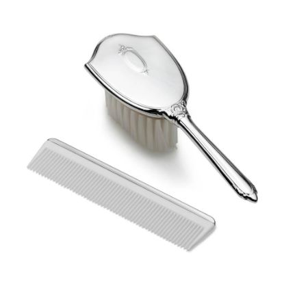 Picture of Empire Sterling Silver Girls Shield Design Brush & Comb Set