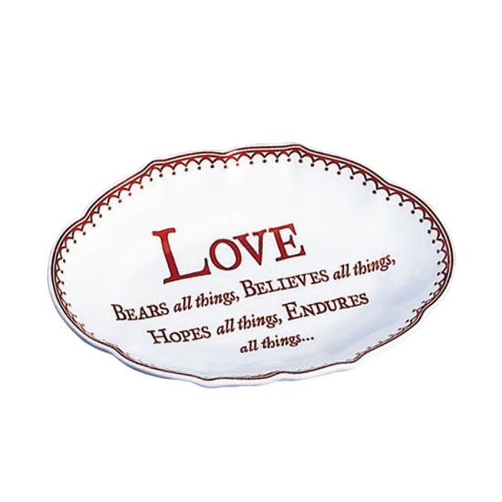 Picture of Mottahedeh 'Love Bears All Things, Believes All Things, Hopes All Things, Endures All Things...' Ring Tray