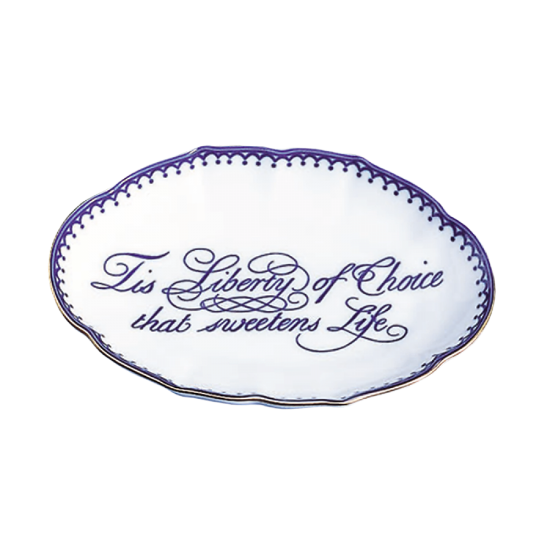 Picture of Mottahedeh 'Tis Liberty of Choice that Sweetens Life' Ring Tray