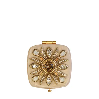 Picture of Jay Strongwater Schuyler Bejeweled Compact - Topaz