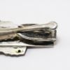 Picture of Vintage Japanese Sterling Silver Shakudo Menuki Tie Clip with Man Catching Carp