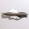 Picture of Vintage Japanese Sterling Silver Shakudo Menuki Tie Clip with Animalistic Warrior