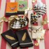 Picture of MacKenzie-Childs Courtly Check Rattan & Enamel Small Serving Tray