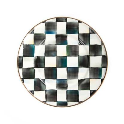 Picture of MacKenzie-Childs Set Of 2 Enameled Courtly Check Salad/Dessert Plates