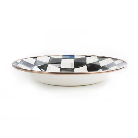 Picture of MacKenzie-Childs Set Of 4 Enameled Courtly Check Rimmed Soup Bowls
