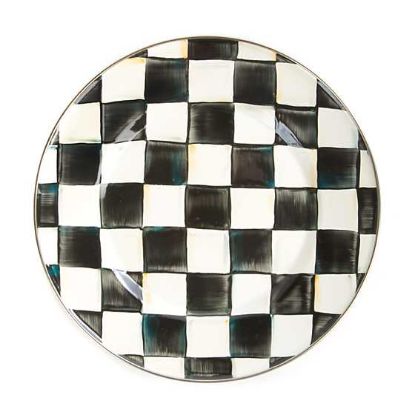 Picture of MacKenzie-Childs Set Of 2 Enameled Courtly Check Dinner Plates
